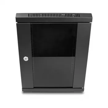 Delock 43418 10" netwerkkast met glazen deur, 8U, zwart