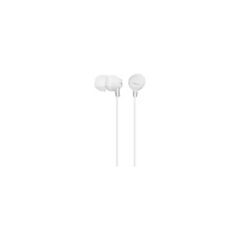 Sony MDR-EX15LP, bedraad, 8 - 22000 Hz, muziek, 3 g, koptelefoon, wit