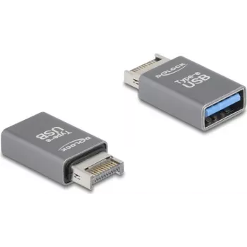 DeLOCK 67230 kabeladapter USB Type-E naar USB Type-A grijs