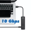 USB-C-hub, 4 poorten 2x USB-A, 2x USB-C, zwart