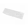 Bedrade volledig toetsenbord NATEC NAUTILUS NKL-1951, 105 toetsen, US International QWERTY, wit, USB, 1,8 m