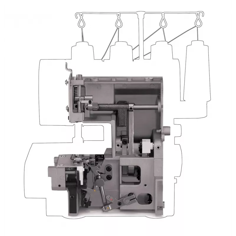 Overlock-naaimachine SINGER 14HD854 Heavy Duty elektrisch 120 W grijs