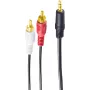 shiverpeaks BS30832-G audiokabel 1,5 m 3,5 mm 2 x RCA zwart (BS30832-G)