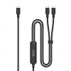 DIGITUS USB-C 2in1 oplaadkabel 140W, USB-C naar 2×USB-C, 1,8 m, USB 2.0, zwart