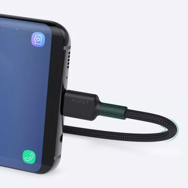 Aukey CB-CD45 USB-C naar USB-C-kabel, Quick Charge, 0,9 m, zwart