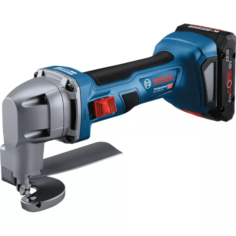 Bosch GSC 18V-16 E Professional accu-plaatschaar, 18 V, 2x ProCORE18V 4,0 Ah, L-BOXX, blauw/zwart