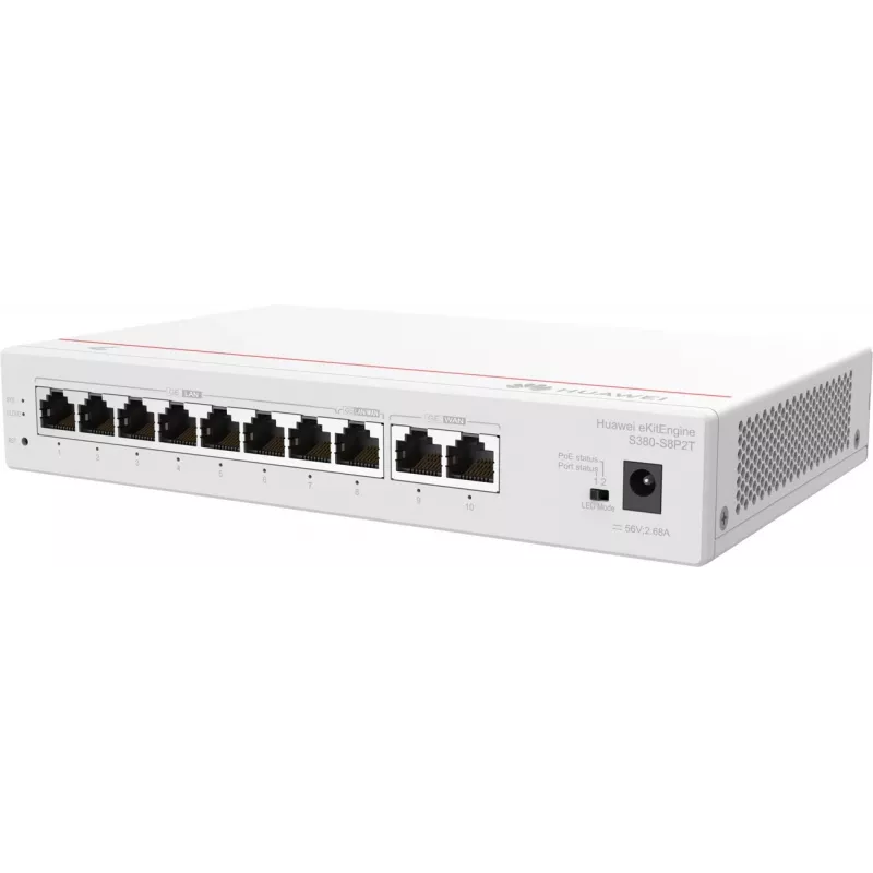 HUAWEI eKit S380-S8P2T multiservicerouter, 2x WAN, 8x PoE LAN