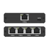 Ethernet mini-switch QOLTEC 52293 1x4 RJ45, unmanaged netwerksplitter 1-in 4-out