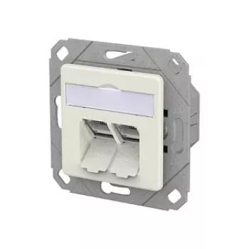 METZ CONNECT aansluitdoos E-DAT C6A LSA++ 2 poort UPk zuiverwit