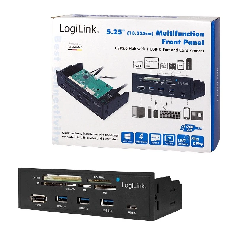 Kaartlezer LogiLink UA0341 SATA intern zwart