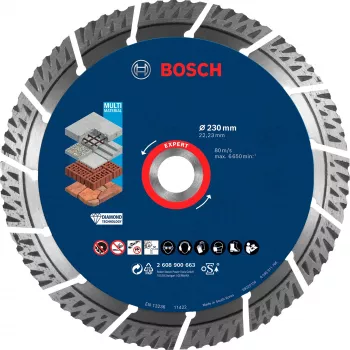 Bosch Expert MultiMaterial diamantdoorslijpschijf, 230 mm, 2608900663