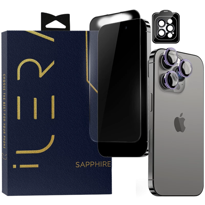 iLera Sapphire Ultra + Glass voor iPhone 15 Pro Max