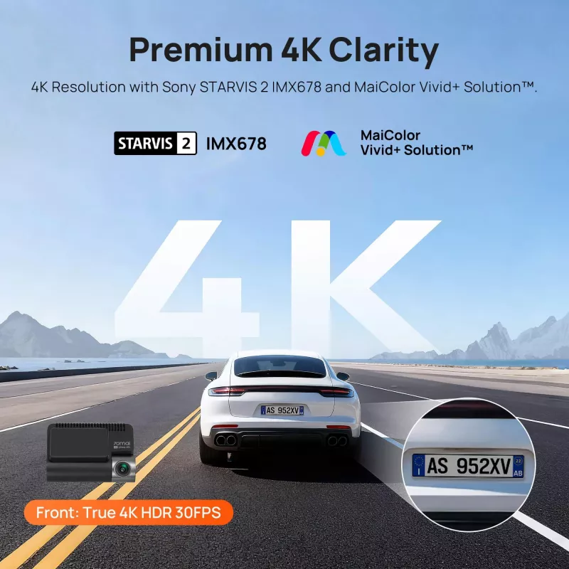 70mai A810S 4K dashcamset met achteruitrijcamera RC24