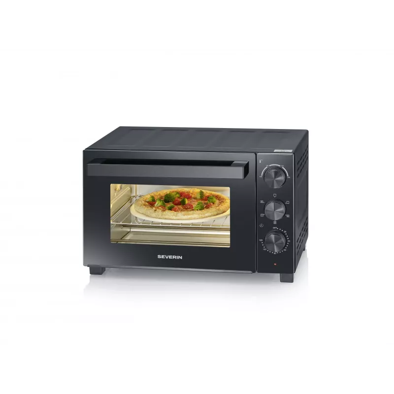 SEVERIN TO 2075 mini-oven — 30 l inhoud, 1600 W, vrijstaand, zwart, grillfunctie