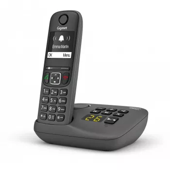 Analoog/DECT-telefoon Gigaset AE690A nummerherkenning draadloze handset antraciet