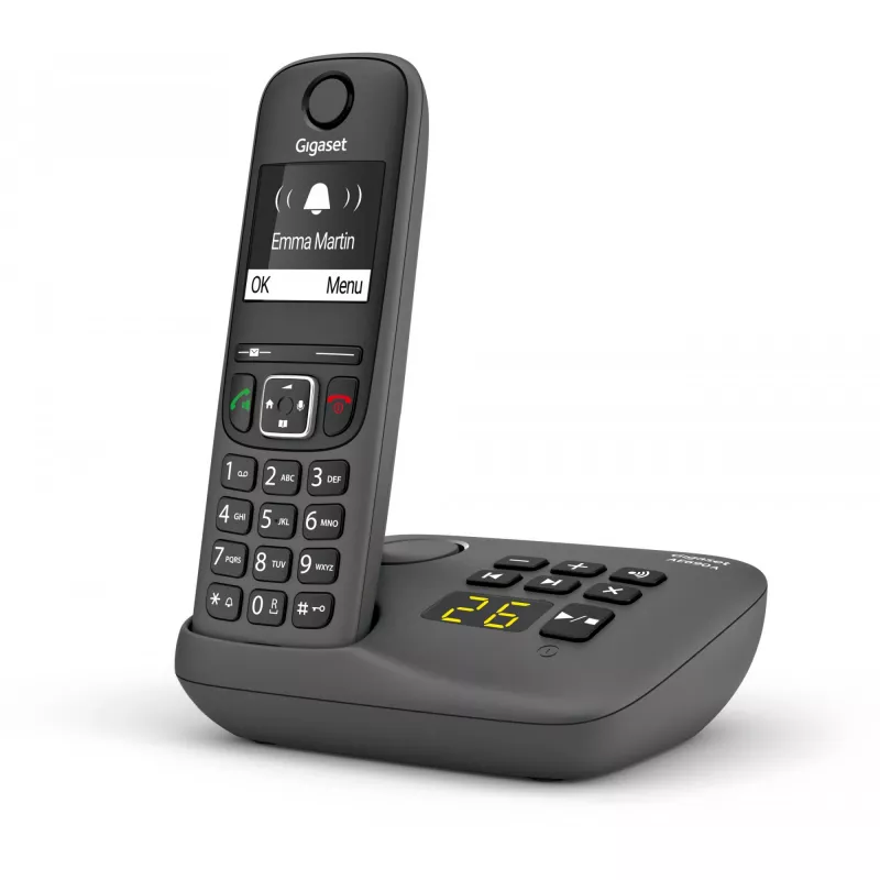 Analoog/DECT-telefoon Gigaset AE690A nummerherkenning draadloze handset antraciet