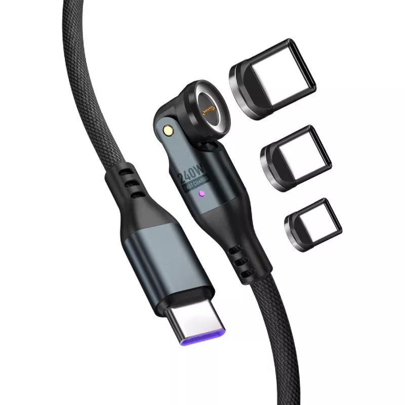 USB-C-kabel 4smarts GravityCord 240W 1,8 m – USB-C-naar-USB-C krachtig opladen en data