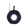 Tracer Explorer TRAGLO47616 draagbare Bluetooth-speaker, TWS, Bluetooth 5.3, 15 W RMS, FM-radio, zaklamp, zonnepaneel, 1800 mAh powerbank, microSD, zwart