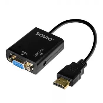 Adapter HDMI-VGA met audio AK-76 Savio SAVAK-76