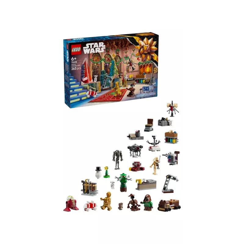 LEGO Star Wars adventskalender 2025 — set 75418, seizoensgebonden bouwbare minifiguren en modellen