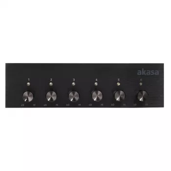 Ventilatorcontroller Akasa AK-FC-08BKV2 zwart 6 kanalen