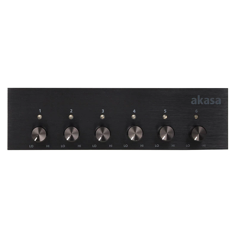 Ventilatorcontroller Akasa AK-FC-08BKV2 zwart 6 kanalen