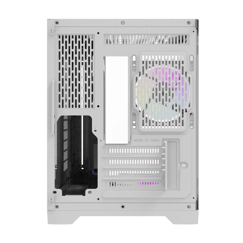 Darflash FT418 computerbehuizing + 6 aRGB-ventilatoren (wit)