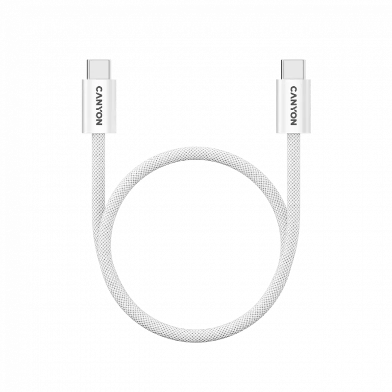 CANYON Kabel OnWire 60MG C-C 60W Magneet Gevlochten 1m Wit