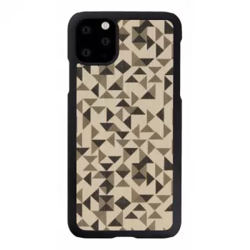 Telefoonhoesje man and wood voor iPhone 11 Pro Max – zwart mono-driehoek-design
