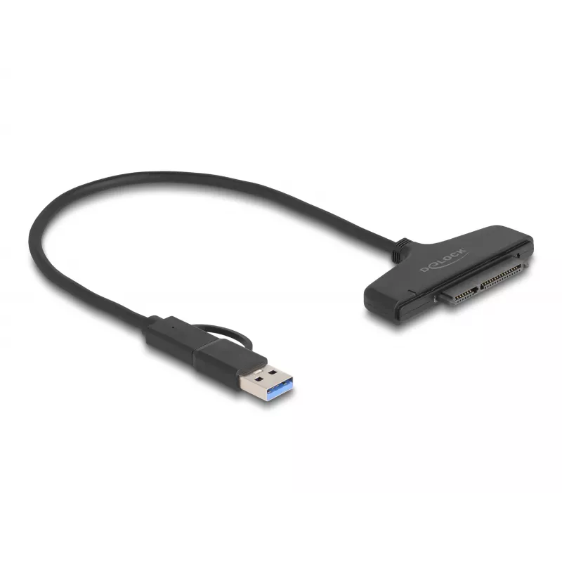 DeLOCK USB naar SATA-converter 6 Gb/s USB Type-C Type-A 0,3m