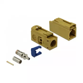 Coaxstekker DELOCK 89694 FAKRA K stekker, vergulde contacten, 13,8×25×9,5 mm