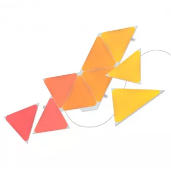 Driehoekige LED-paneellampen Nanoleaf NL47-0002TW-9PK — set met 9 RGB-wandpanelen, netvoeding, wit