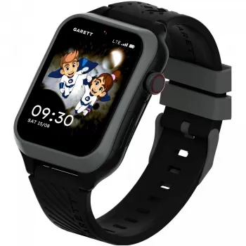 Smartwatch Garett Kids Essa 2 4G zwart — GPS-kinderhorloge met 4G-connectiviteit