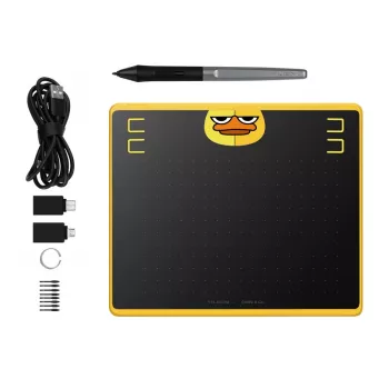 Grafisch pentablet HUION HS64 Special Edition zwart geel