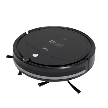 Robotstofzuiger TEESA Smart VAC 2 — rond, zwart, 1000 Pa zuigkracht, 9,6 V/2000 mAh Li-accu, 0,2 l stofreservoir, WLAN, automatische terugkeer