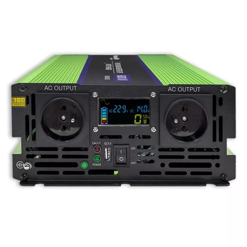 Auto-omvormer Qoltec Monolith 6000 W groen 12 V