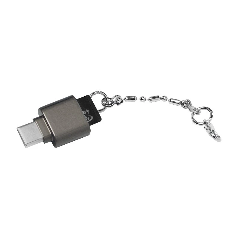 USB-C naar microSD-kaartlezer als sleutelhanger