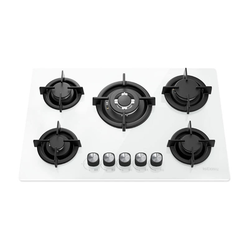 ISEASY MGBG-775 gaskookplaat met 5 branders (wit)