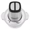 Elektrische hakmolen HEINRICH'S HMZ 8850, 500 W, 2-L kom, 4 messen, technopolymeer, zilver
