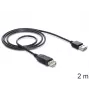 USB-kabel DeLOCK EASY-USB 2.0-A 2m zwart