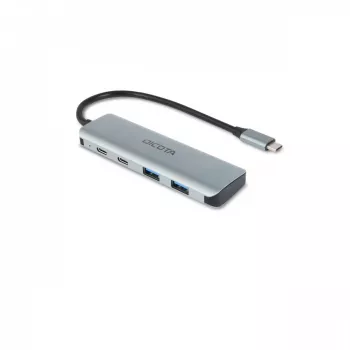 USB Type-C hub DICOTA D32061 10000 Mbit/s zilver