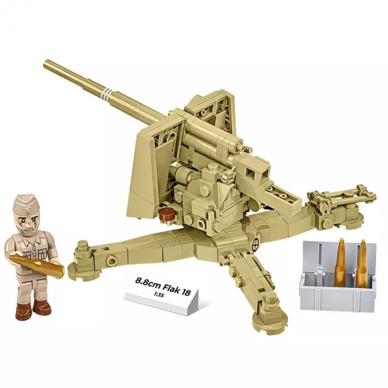 Cobi bouwstenen modelbouwpakket 8,8 cm Flak 18 – 232 onderdelen, schaal 1:35