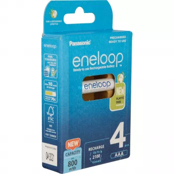 Accu's PANASONIC ENELOOP AAA 800 mAh 4 stuks (BK-4MCDE/4CP)