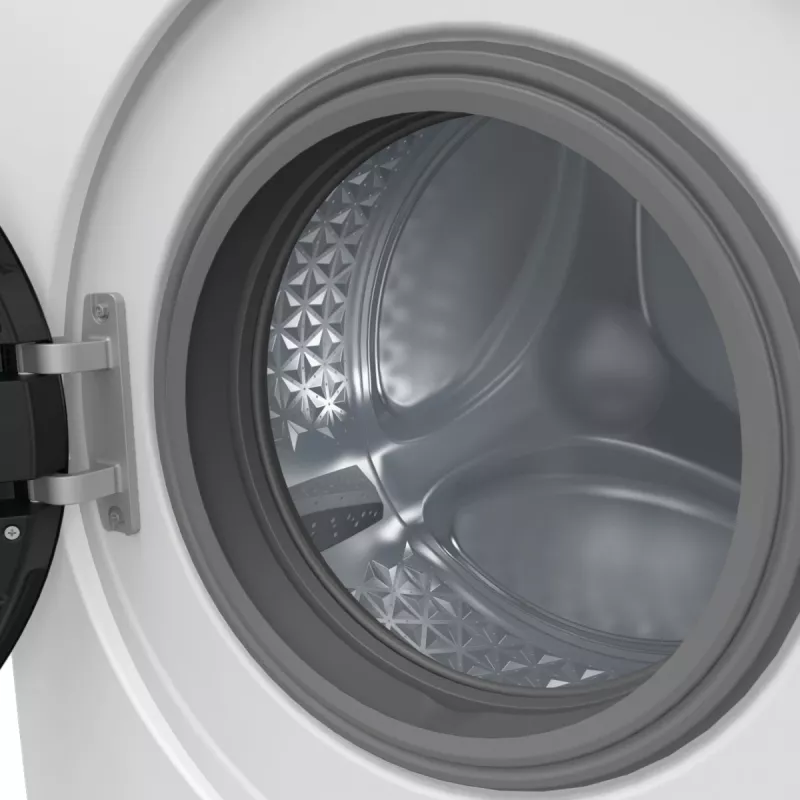Vrijstaande wasmachine Gorenje W3NGPI72SBS, 7 kg, 1200 t/min, invertermotor, stoom, 15 programma's, wit