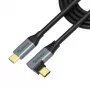 Akasa USB Type-C-oplaadkabel met haakse connector, 100 W PD - kabel - digitaal/data