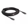 DeLOCK actieve optische USB-C video + data + PD-kabel 10 m zwart