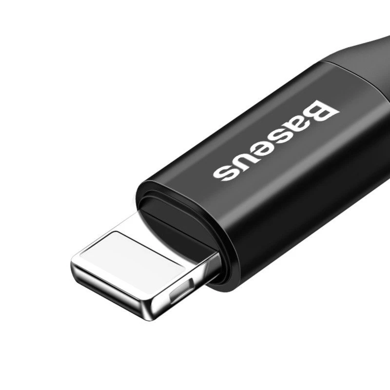 Baseus spiraalkabel Lightning 1m 2A (zwart)