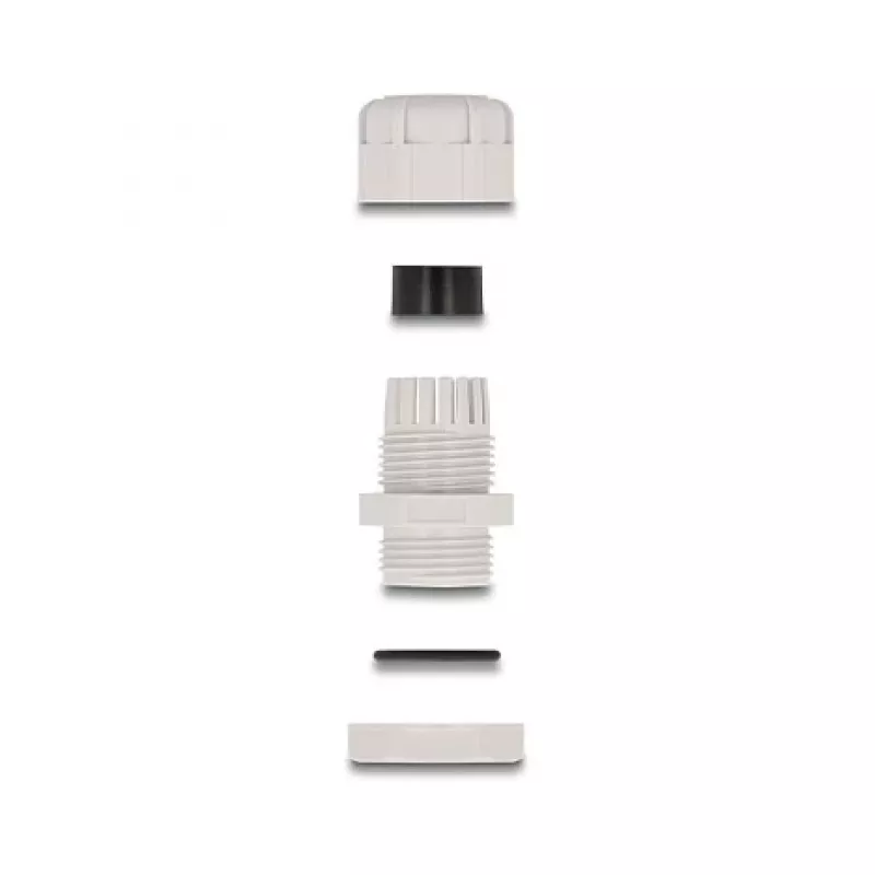 Kabelwartel M12 DELOCK grijs kunststof 10-pack