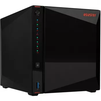 ASUSTOR Nimbustor 4 AS5304T - NAS-server - 4 bays - SATA 6Gb/s - RAID 0, 1, 5, 6, 10, JBOD - RAM 4GB - 2,5 Gigabit Ethernet - iSCSI-ondersteuning (90-AS5304T00-MD30)