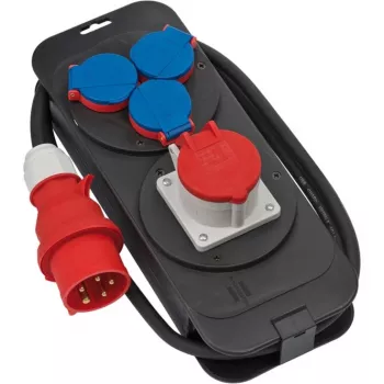 Brennenstuhl 1151600010 - Standaard - Kunststof - Zwart - Blauw - Rood - 4 AC-uitgangen - 2 m - 400 V